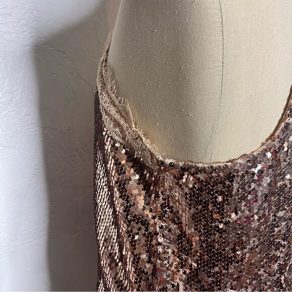 La Miel Tank Size S Blush Sequin Top - Picture 5 of 8